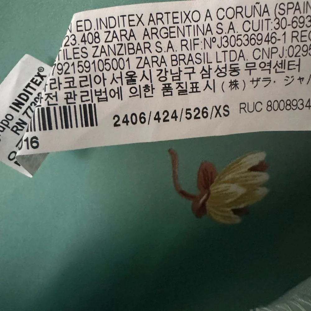 NWOT Zara Green Floral Satin Dress XS - Picture 9 of 10